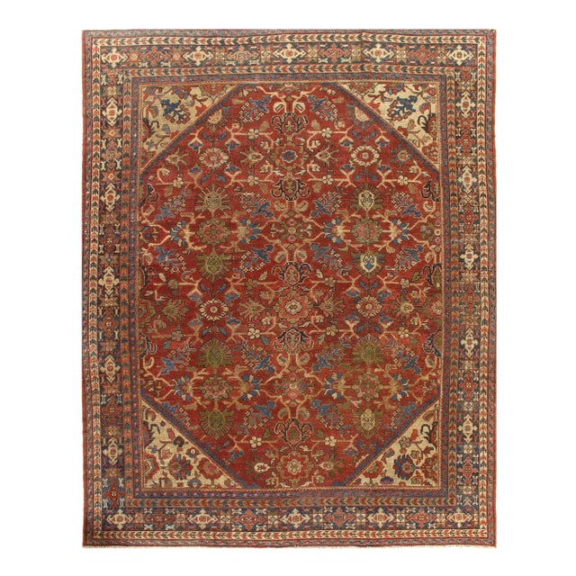 1900s Vintage Pasargad Antique Persian Mahal Rug - 9′2″ × 11′8″ For Sale - Image 4 of 4