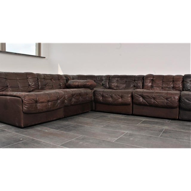 Brown Ds11 Corner Sofa Elements from de Sede, Set of 7 For Sale - Image 8 of 11