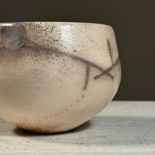 1970s Vintage Small Postmodernist Raku Fired Bowl, Signed For Sale - Image 5 of 6