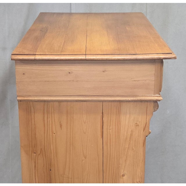 Vintage German Natural Pine Tall Cabinet Cupboard For Sale - Image 13 of 17