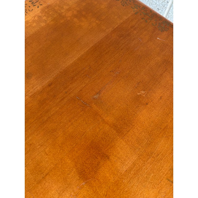 Mid 20th Century Hitchcock Ebonized Paint Decorated Solid Maple 36" Blanket Chest For Sale - Image 9 of 11