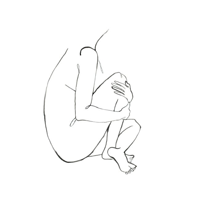 "Nude No. 12" Contemporary Original Nude Figure Watercolor Painting by Elizabeth Becker For Sale