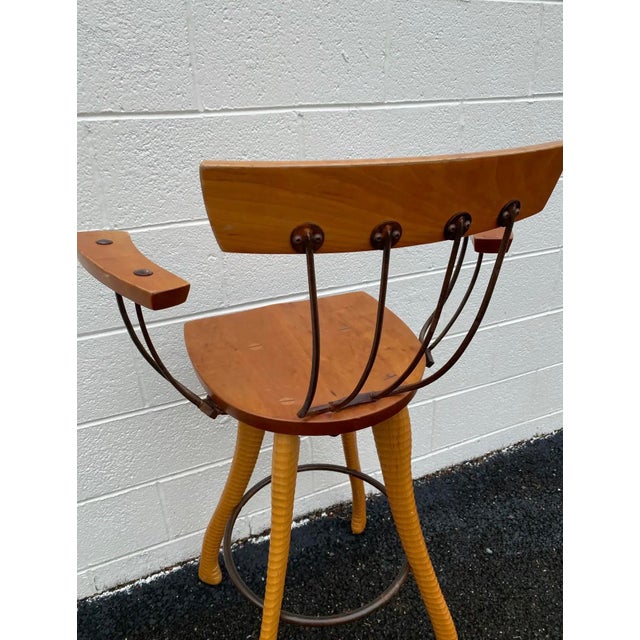 Vintage Handmade Bar Stools. Set of 3 Bar Stools . For Sale In Philadelphia - Image 6 of 9