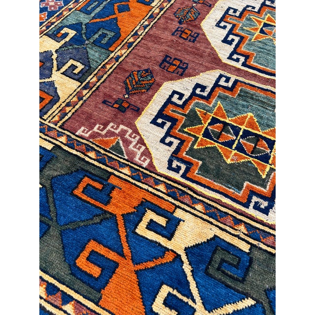Gold Antique Caucasian Lori Pambak Kazak Hand-Knotted Wool Rug - 4'10" X 7'5" For Sale - Image 8 of 10