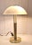 Goldenrod Vintage Table Lamp with Brass-Colored Metal Frame and Frosted Glass Shade from Wofi Leuchten, 2000s For Sale - Image 8 of 8