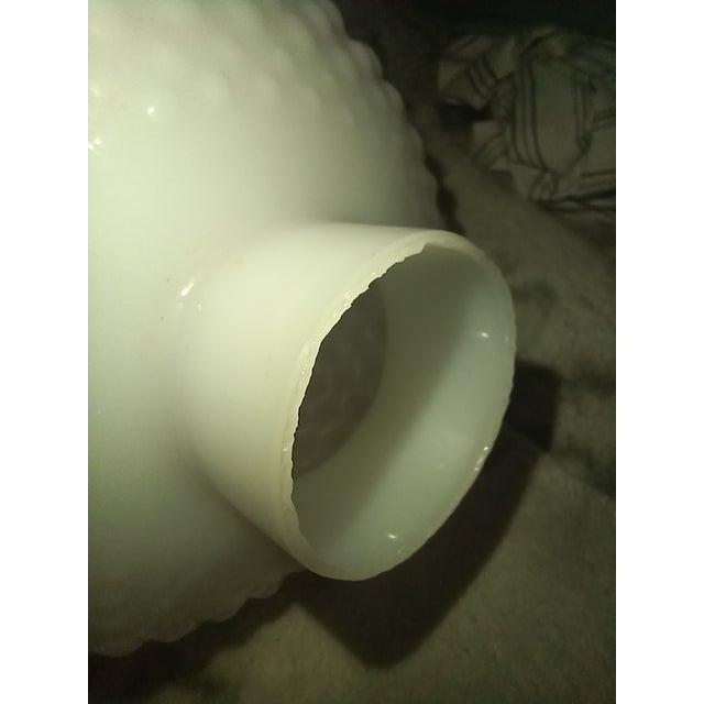 Vintage Hobnail Milk Glass Chandelier or Sconce Shades, Set of 5 For Sale - Image 11 of 12