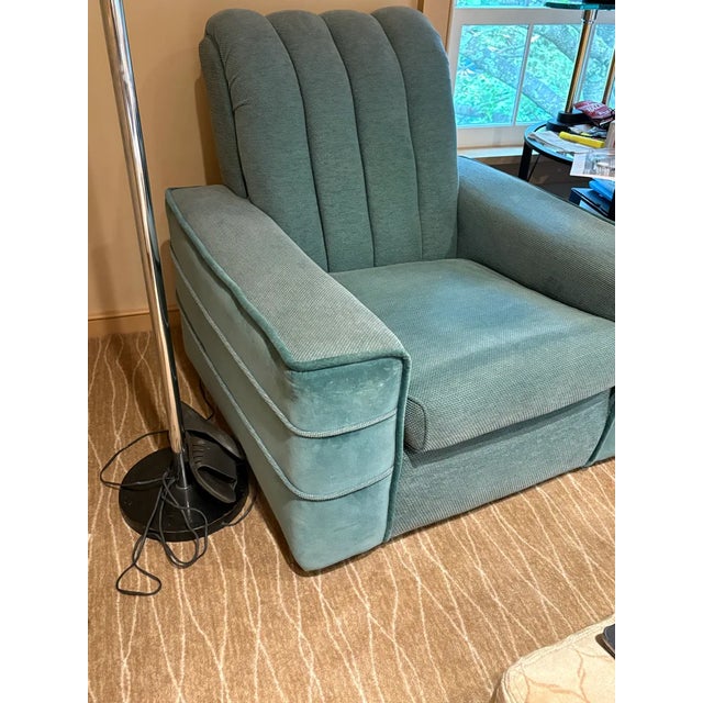 1940s Mid 20th Century Pair of Art Deco Style Club Chairs For Sale - Image 5 of 6