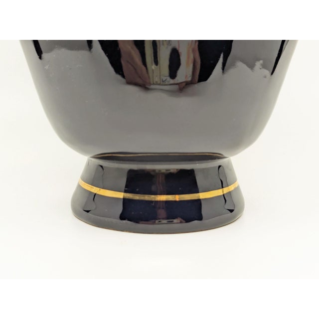 1940s Vintage Italian Gold and Black Vase by Saca, 1940s For Sale - Image 5 of 11