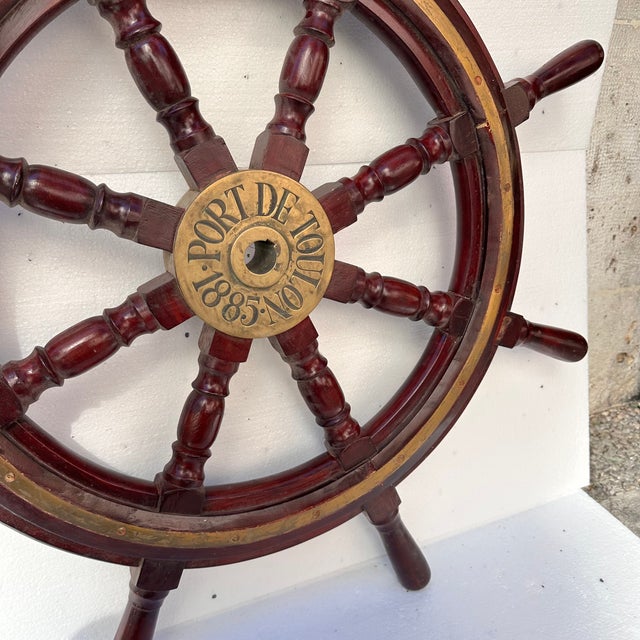 Antique Napoleon III Ships Wheel, 1885 For Sale - Image 15 of 18
