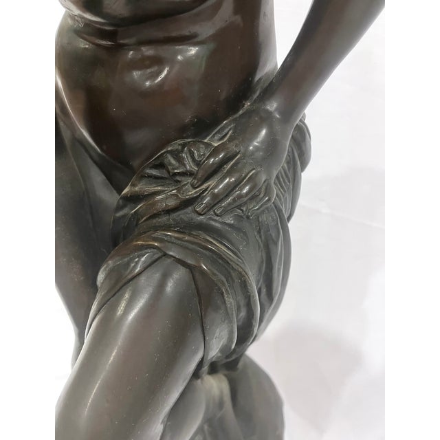 19th Century French Bronze Figure "Venus Emerging From the Bath" After Allegrain - 33" Tall For Sale - Image 10 of 18