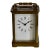 Brass Corniche Carriage Clock Antique French Beveled Glass Mechanical For Sale