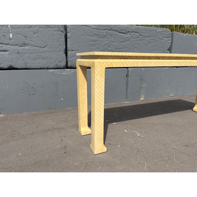 1980's Tessellated Bone Console Table For Sale - Image 9 of 17