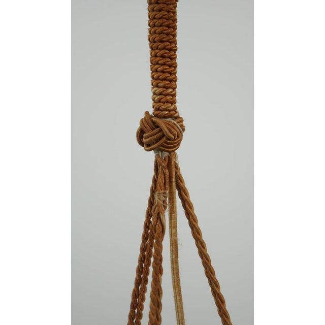 Vintage Art Deco Hanging Lamp in Soft Pink Marbled Glass For Sale - Image 5 of 7