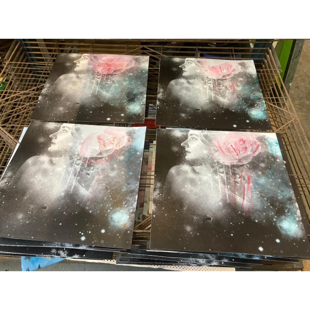 Andromeda, 2021, Hand Painted Screen Print with Diamond Dust For Sale - Image 7 of 8