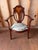 Antique Art Nouveau Marquetry Mixed Wood Oak Open Armchair It featured with marquetry with pearl inlay.,Carved mahogany &...