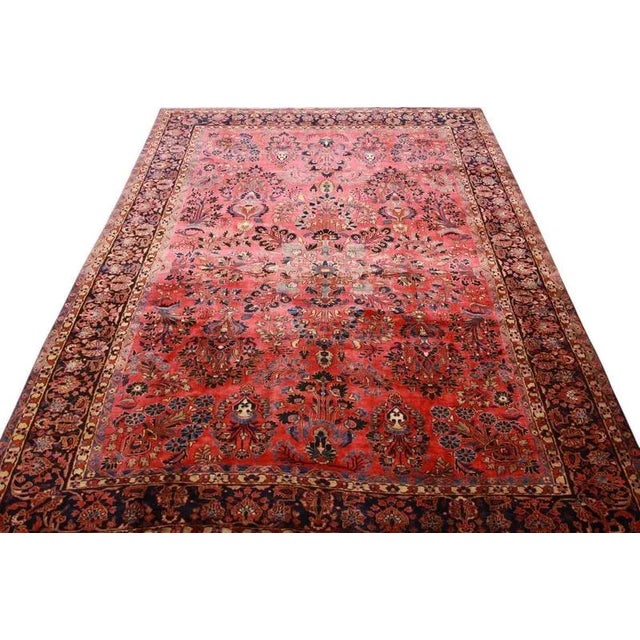 Middle Eastern Sarough Hand-Knotted Rug For Sale - Image 10 of 11