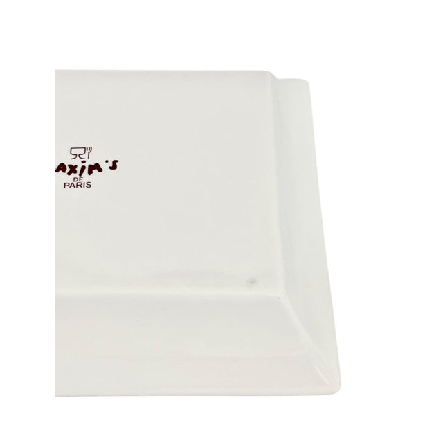 Vintage French Maxim’s De Paris Ceramic Catchall Ashtray Dish With Original Box For Sale - Image 10 of 10