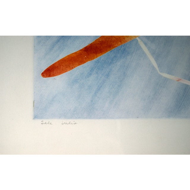 Yellow "Sale Julia" Abstract Figurative Monotype of a Dancer by Linda O'Hagan For Sale - Image 8 of 9