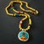 Colorful Nepal Mantra Pendant Yellow Beaded Long Necklace For Sale - Image 13 of 17