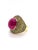 Ruby Red Bochic “Orient” Vintage Ruby & Yellow Sapphire Ring Set In 18K Gold & Silver For Sale - Image 8 of 14