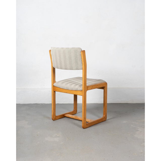 Set of Beech Dining Chairs by Guilleumas, Spain, 1960s For Sale - Image 4 of 9