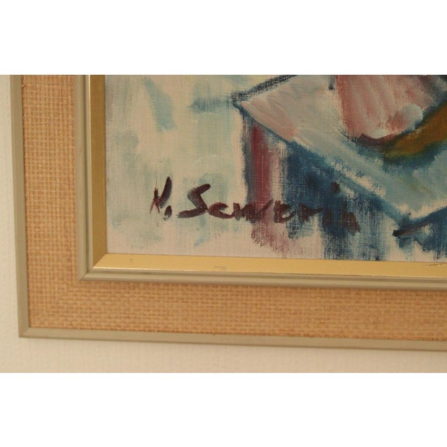 Nils Severin, Harbour, 1960s, Oil on Canvas, Framed For Sale - Image 17 of 18