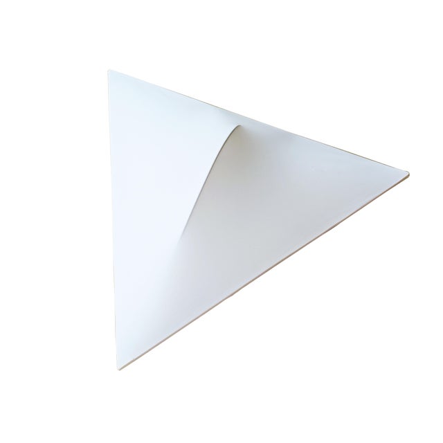 Postmodern Sanka White Fabric Wall Light with Metal and Plastic by Takahama for Sirrah, 1970s For Sale - Image 3 of 15
