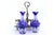 Cruet with Silver Structure Cut, Set of 3, in Good conditions.