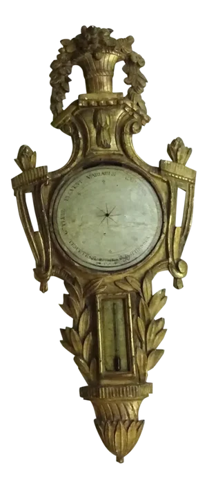 Louis XVI Painted Giltwood Barometer