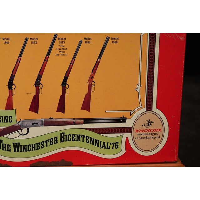 1976 Winchester Museum Buffalo Bill Tin Lithograph Advertising Sign For Sale - Image 10 of 13