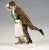 Delicate and rare meissen art nouveau porcelain group: skating couple in elegant winter clothing: the lady in a long,...