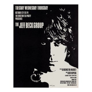 Jeff Beck Group Original Concert Poster for the Boston Tea Party, Boston, 1968 For Sale