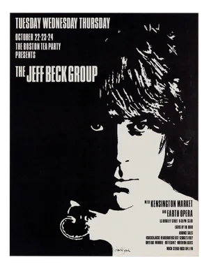 Jeff Beck Group Original Concert Poster for the Boston Tea Party, Boston, 1968