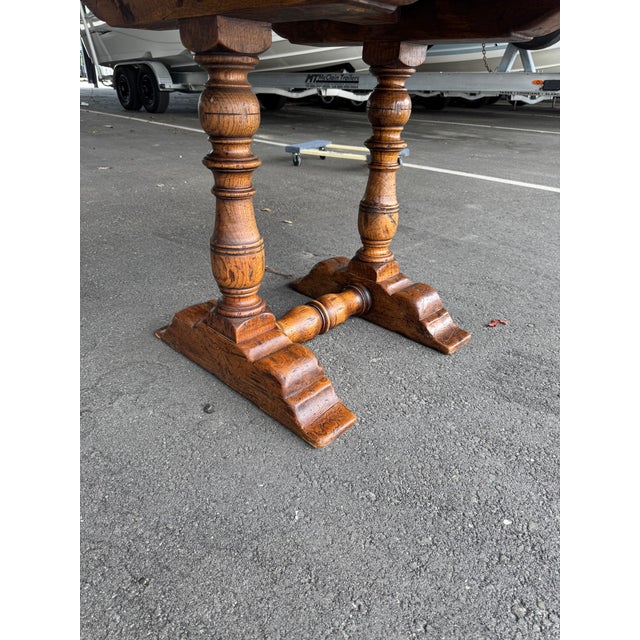Antique 47'' Round French Dining Table For Sale - Image 9 of 12