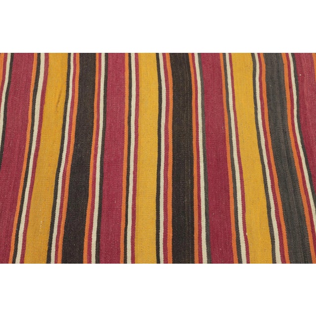 1980s Tribal Red Striped Runner Rug For Sale - Image 10 of 13