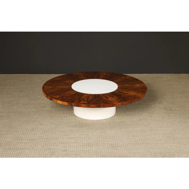 Milo Baughman for Thayer Coggin Rosewood Lazy Susan Rotating Coffee Table, 1968 For Sale In Los Angeles - Image 6 of 18