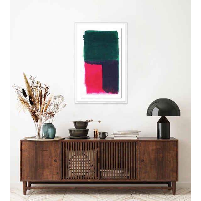 Contemporary The Park by Gold Rush Art, Art Print in White Frame, Medium For Sale - Image 3 of 4