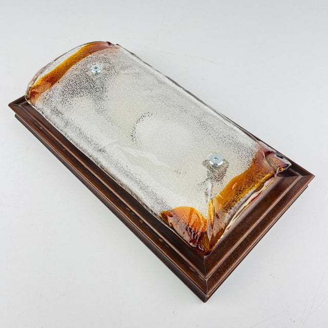 Vintage Wood Murano Wall Lamp, Italy, 1970s For Sale - Image 14 of 14