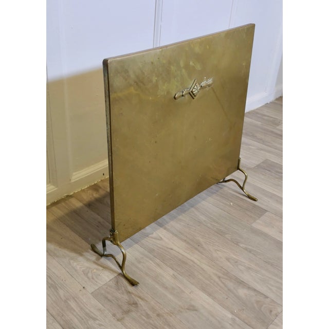 Art Deco Brass Fire Screen For Sale - Image 4 of 8