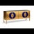 Handcrafted Brass Sideboard with Sapphire Blue Enamel from Justfurnituress SRL For Sale - Image 9 of 13