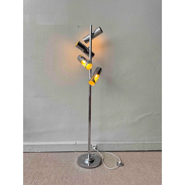 Mid-Century Modern Chrome Floor Lamp by Goffredo Reggiani for Reggiani, 1970s For Sale - Image 3 of 18