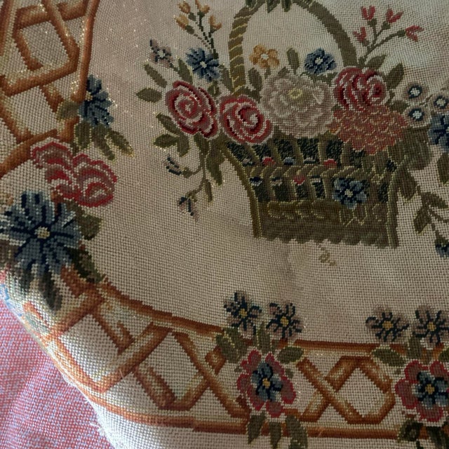 3 Authentic Antique 19th Century Needlepoint Tapestries for Chairs or Pillows For Sale - Image 4 of 10