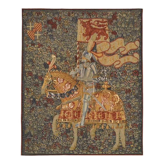 Knight at Montacute Silkscreen Tapestry - 107 X 87 Cm (3'6" X 2'10") - Requires Rod Size 2 For Sale