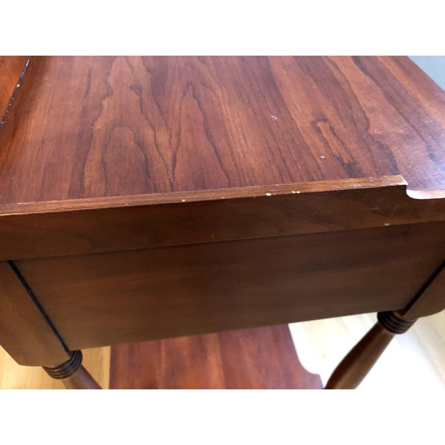 Black 1980s Henkel Harris Allen Night Stand in Cherry For Sale - Image 8 of 10