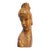 Mid-Century Wood Statue of a Lady Asian Wood Carved Headpiece Statue For Sale