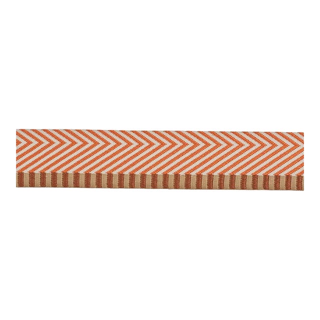 Sample - Schumacher Chevron Twill Tape in Orange For Sale