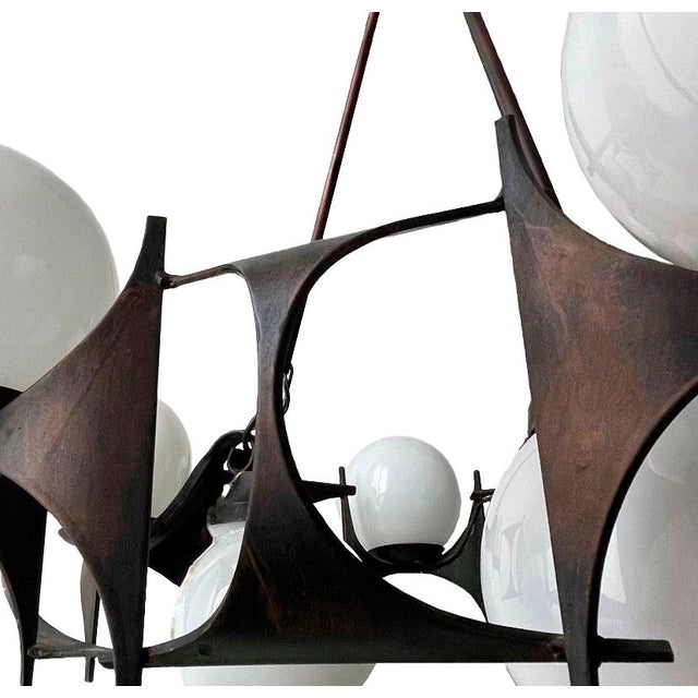 Brutalist Style Chandelier, 1950s For Sale - Image 14 of 15