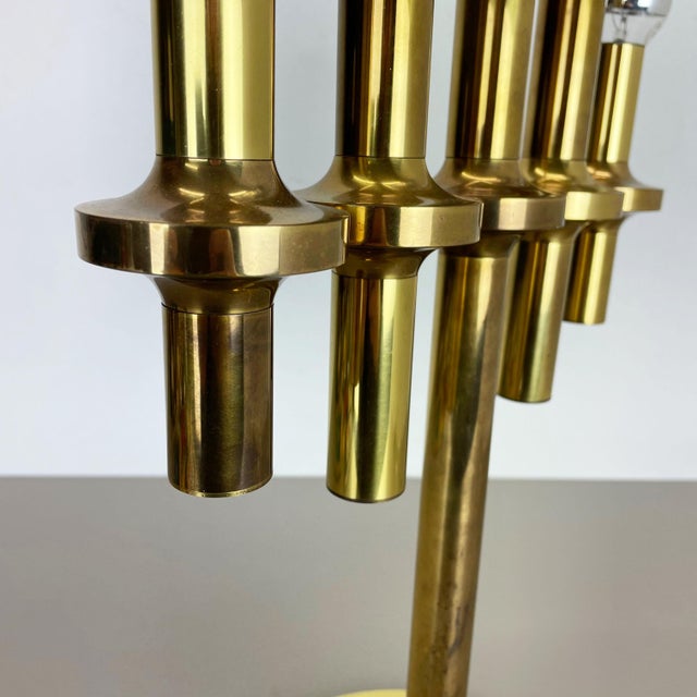 Modernist Brass Table Light in the style of Gaetano Sciolari, Italy, 1970s For Sale - Image 12 of 18