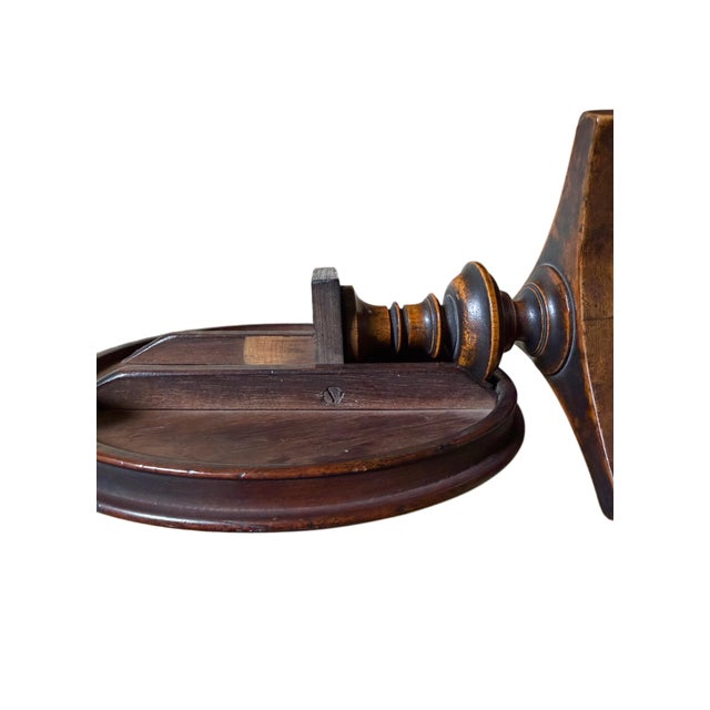 Antique Victorian Miniature Tilt-Top Table With Star Marquetry For Sale - Image 4 of 4