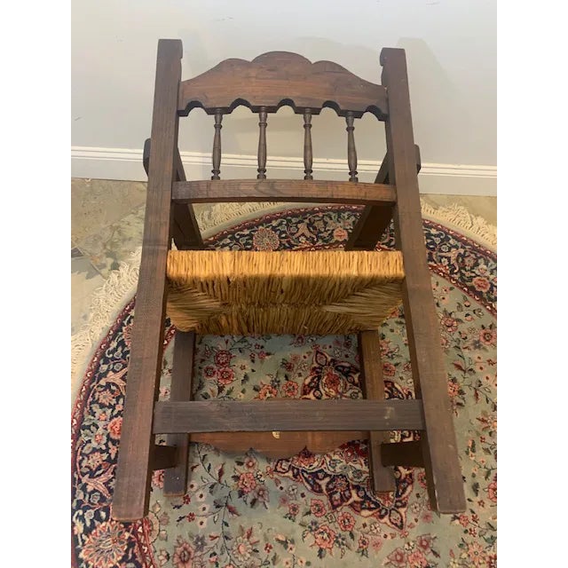 Brown Early 20th Century Original Hand Carved Mexican Armchair For Sale - Image 8 of 9